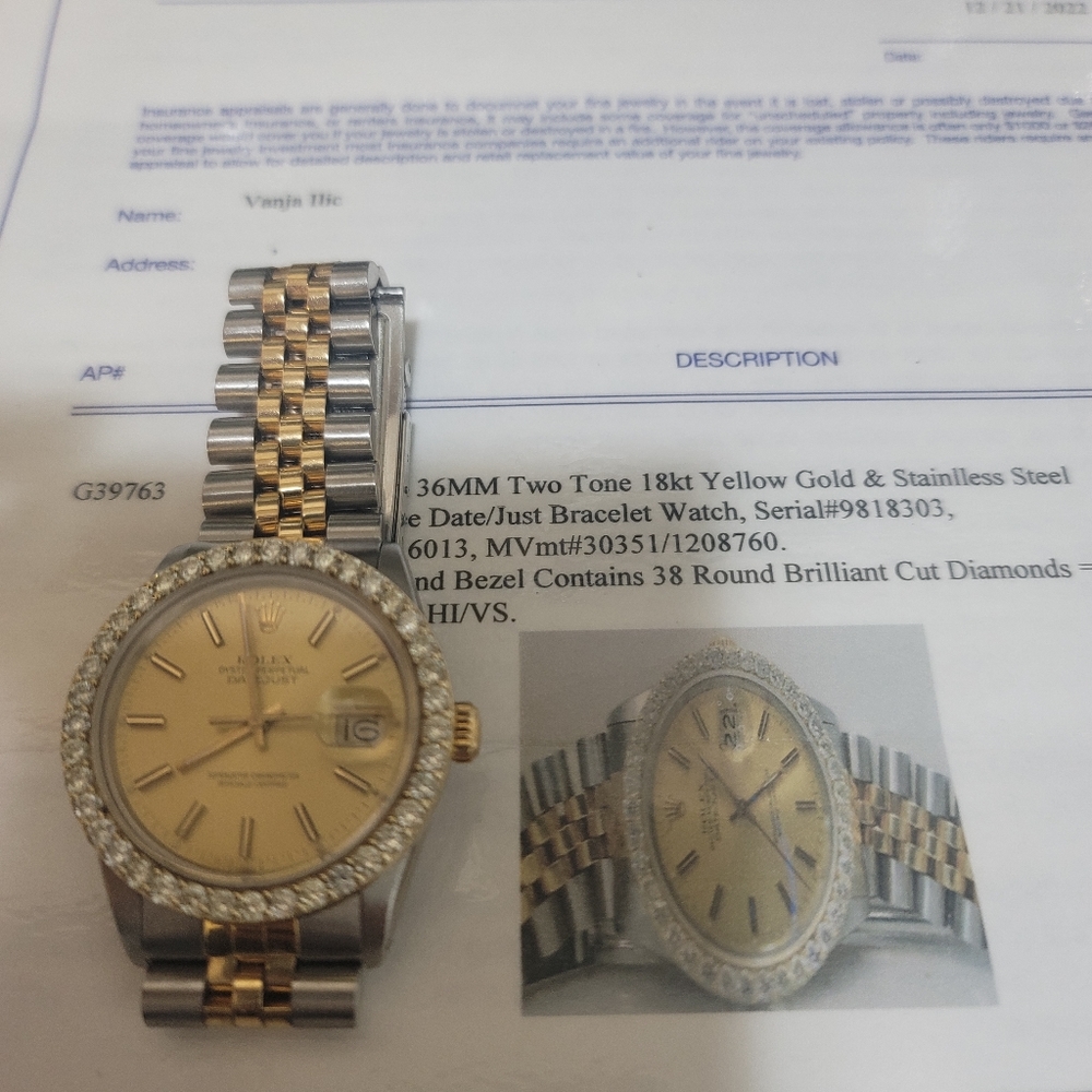 Rolex 36mm with diamond bazel - Picture 8 of 17